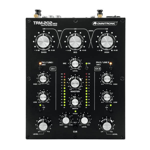 Omnitronic TRM-202MK3 2-Channel Rotary DJ Mixer