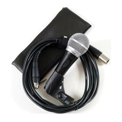 Shure PGA48 Cardioid Dynamic Handheld Vocal Microphone, includes a pouch, xlr to xlr 5m cable and mic clip holder at Ola DJ