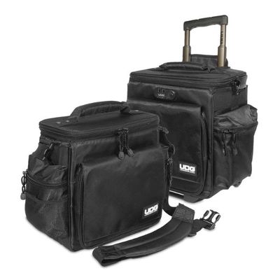 UDG Ultimate SlingBag Trolley Set DeLuxe Black MK2 110 LP Vinyl Record Bag Set