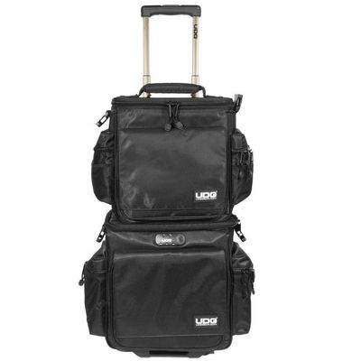 UDG Ultimate SlingBag Trolley Set DeLuxe Black MK2 110 LP Vinyl Record Bag Set