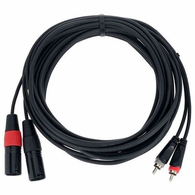 Cordial EU 6 MC 2 x RCA Male to 2 x XLR Male Cable 6m