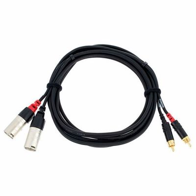 Cordial CFU 3 MC 2 x RCA Male to 2 x XLR Male Cable 3m