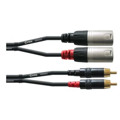 Cordial CFU 6 MC 2 x RCA Male to 2 x XLR Male Cable 6m