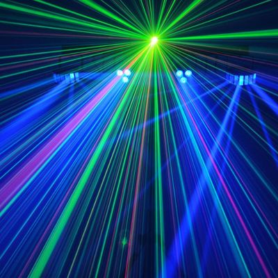 Eurolite LED KLS Laser Bar FX Light Set with 2 Derbies / 2 Spots / White Strobe LEDs / Laser and Foot Switch