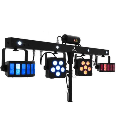 Eurolite LED KLS Laser Bar PRO FX Light Set with 2 Strong Derbies & Spots / White UV Strobe LEDs / Laser and Foot Switch