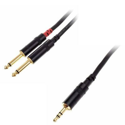 Cordial CFY 1.5 WPP Stereo Jack 3.5 mm to 2x 6.3 mm Mono Jack Cable 1.5m Cordial CFY 1.5 WPP Stereo Jack 3.5 mm to 2x 6.3 mm Mono Jack Cable 1.5m