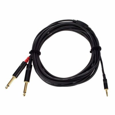 Cordial CFY 6 WPP Stereo Jack 3.5 mm to 2x 6.3 mm Mono Jack Cable 6m