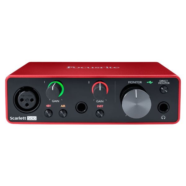 Focusrite Scarlett Solo 3rd Gen 2-Channel Audio Interface with USB-C Connection