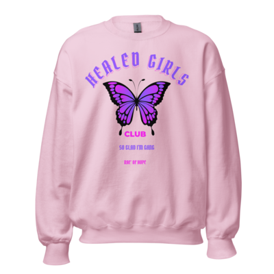 Healed Girls Club Butterfly Crew Neck