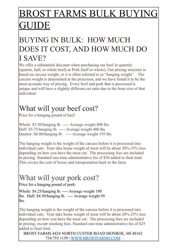Deposit- 1/2 Or Whole Beef