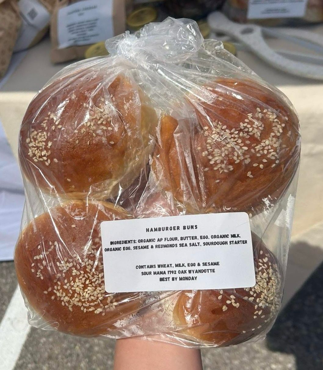 Sourdough Hamburger Buns