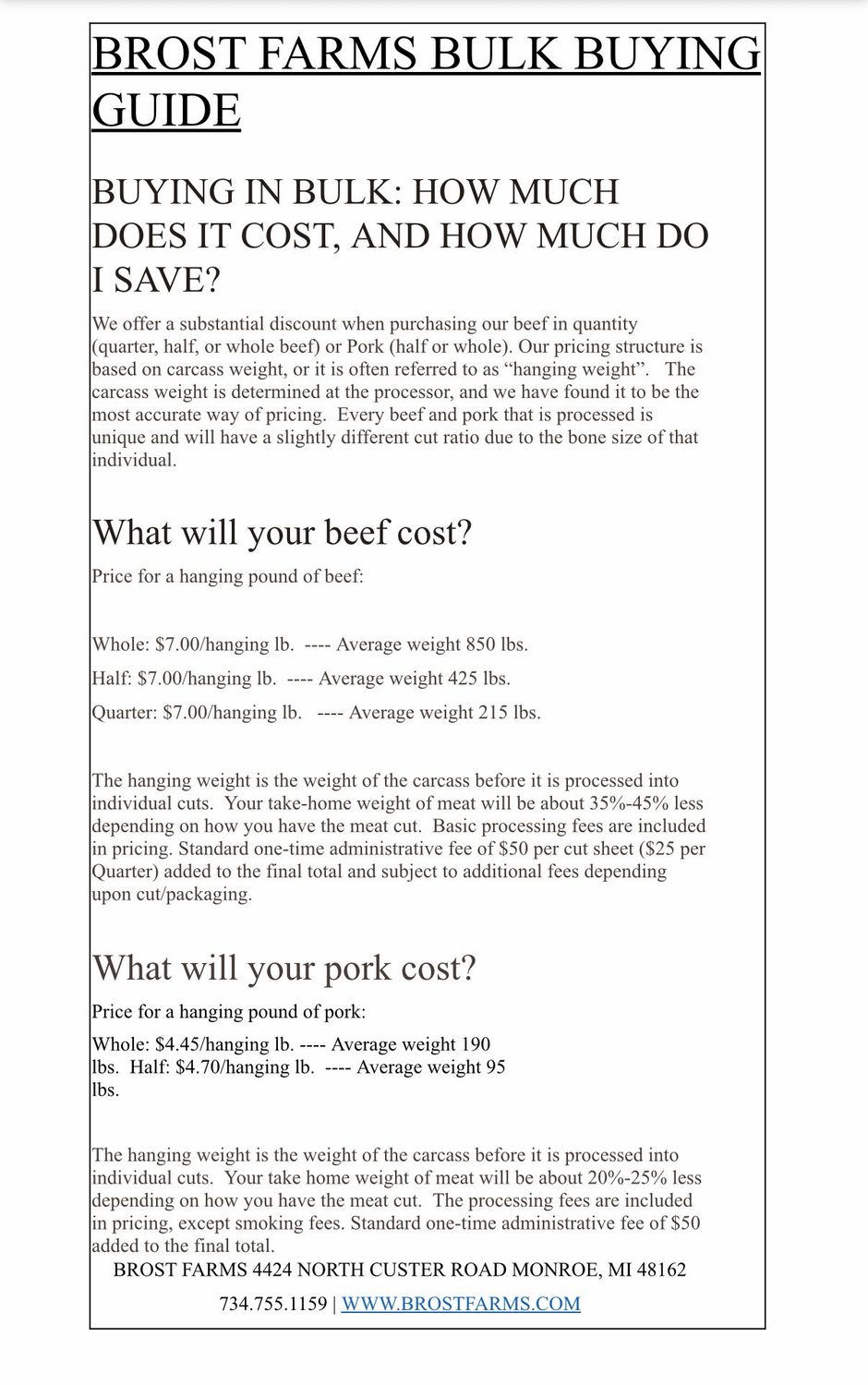 Deposit-1/4 Beef Deposit-1/4 Beef