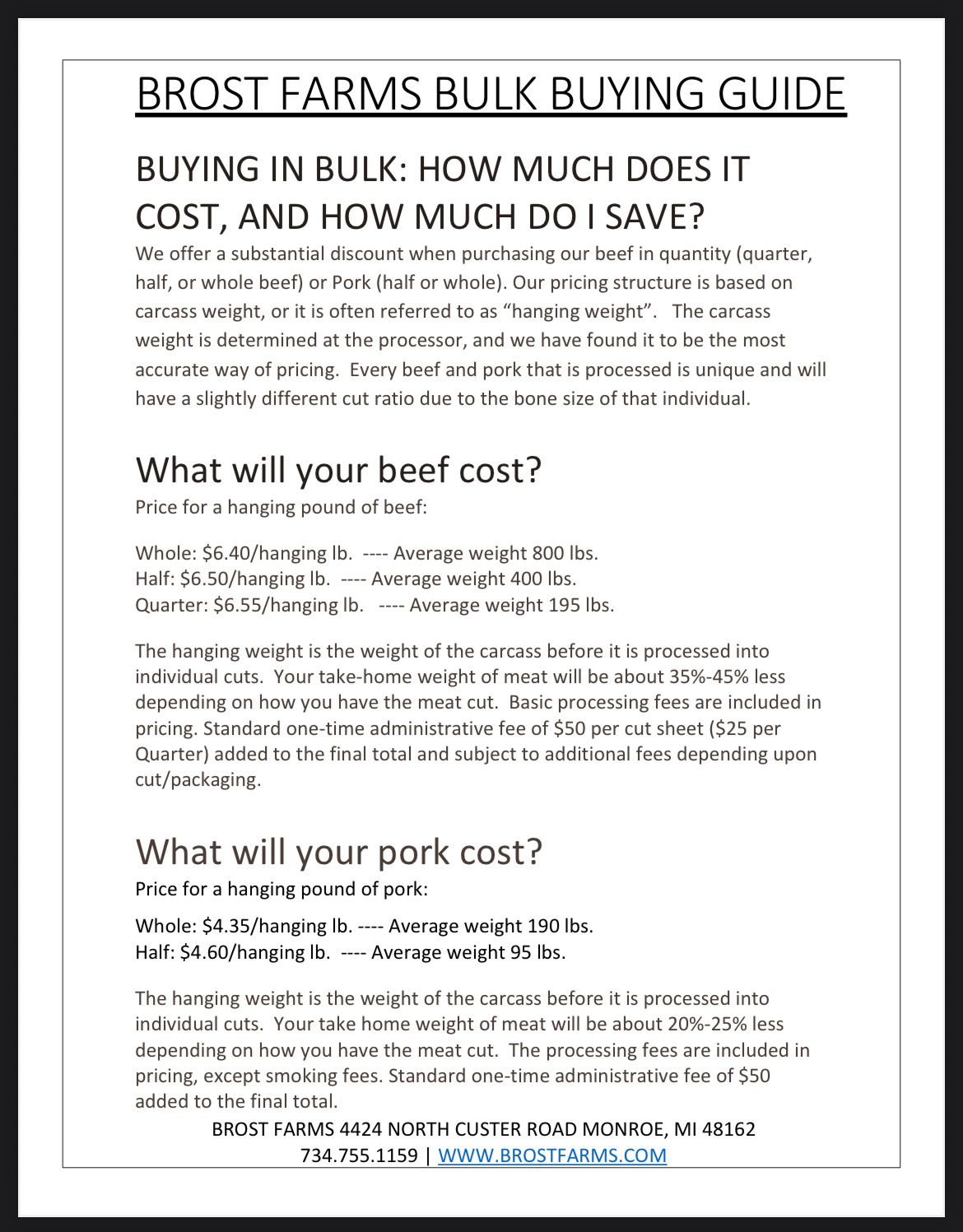 Deposit- 1/2 Or Whole Beef Deposit- 1/2 Or Whole Beef