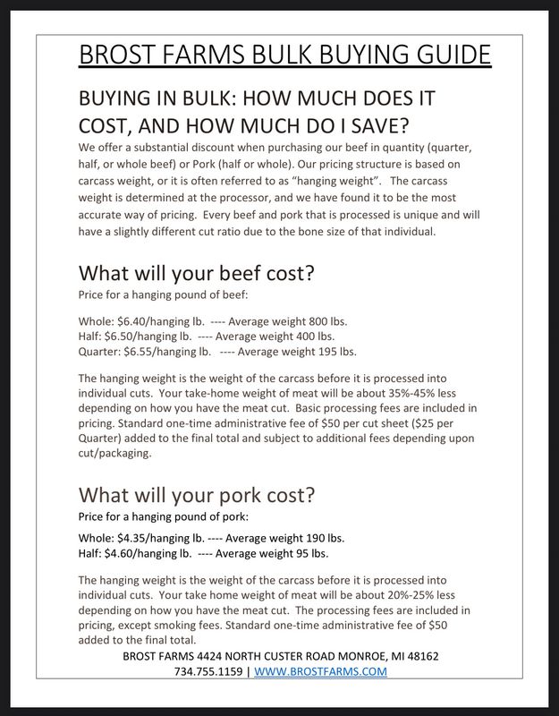 Deposit- 1/2 Or Whole Beef