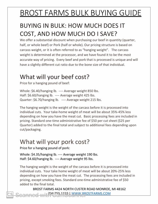 Deposit- 1/2 Or Whole Beef