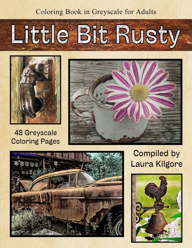Little Bit Rusty Coloring Book in Greyscale for Adults