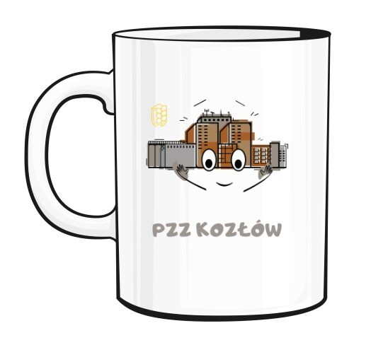 Kubek &quot;PZZ KOZŁÓW&quot; biały
