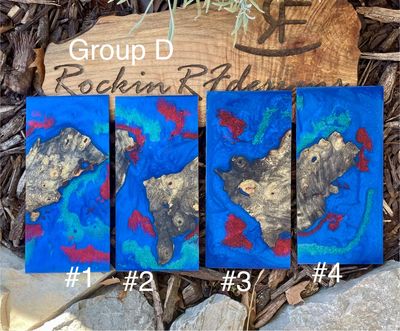 Resin and Wood Phone Case Slices, Group D