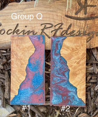Resin and Wood Phone Case Slices Group Q