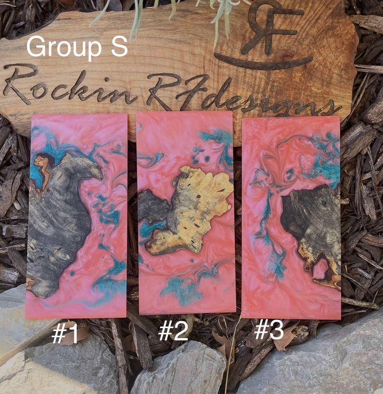 Resin and Wood Phone Case Slices Group S