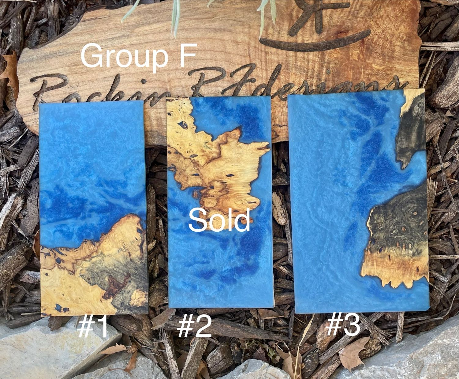 Resin and Wood Phone Case slices Group F
