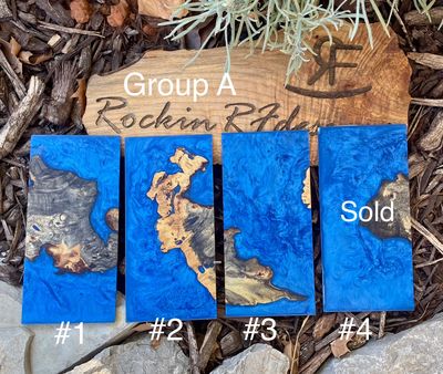 Resin and Wood Phone Case Slices Group A