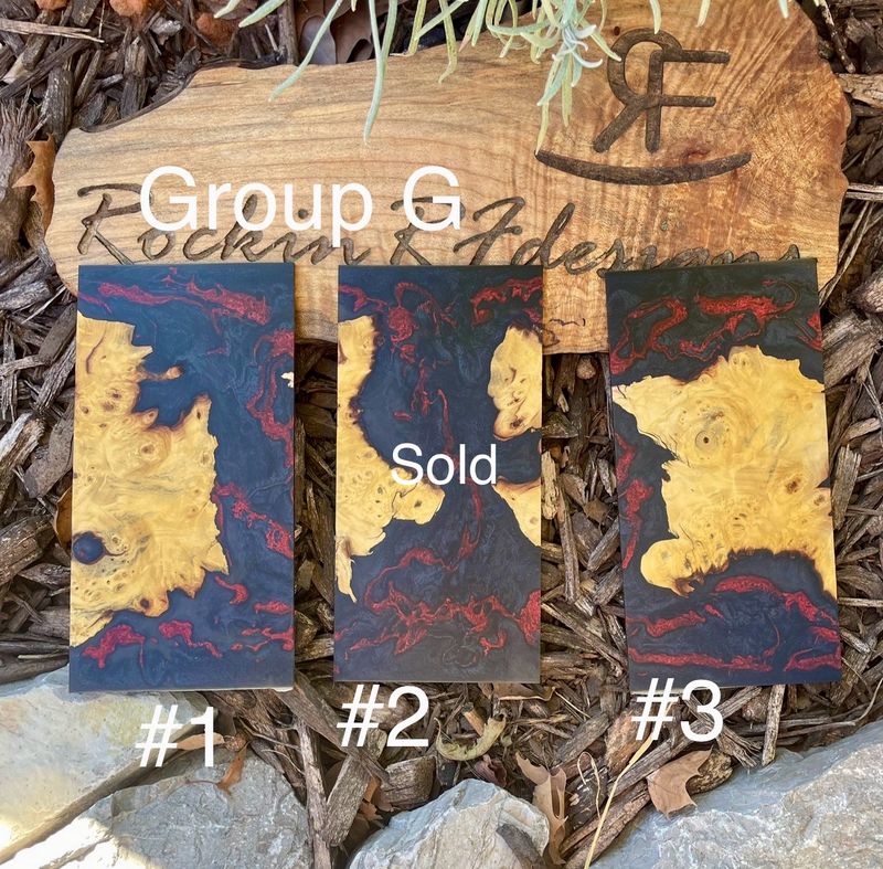 Resin and Wood Phone Case Slices Group G