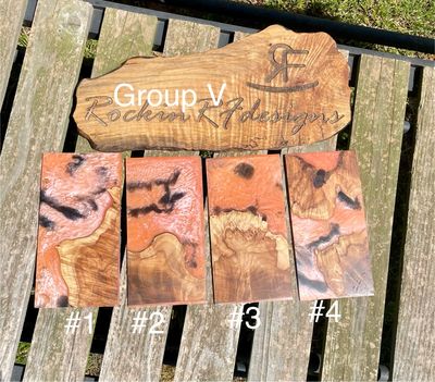 Resin and Wood Phone Case Slices Group V