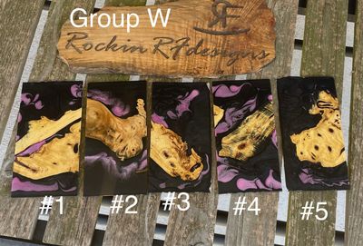 Resin and Wood Phone Case Slices Group W