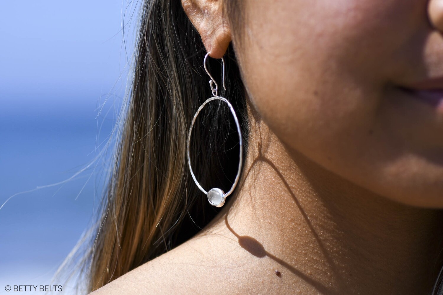 LEILANI Sea Glass Hoop Earrings
