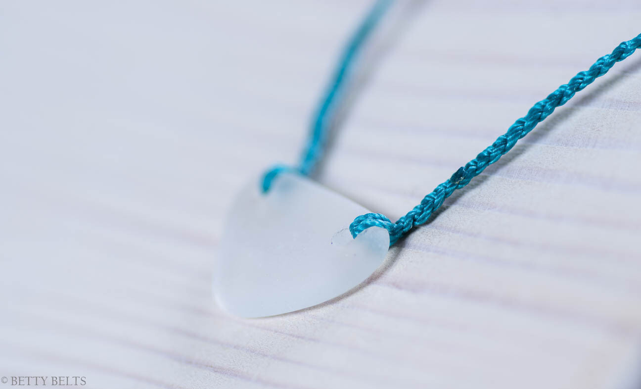 Teal with White glass