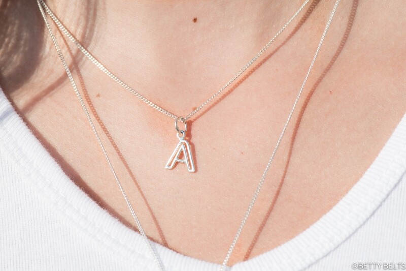 Alphabet Letter Charm Necklace (Silver Version)