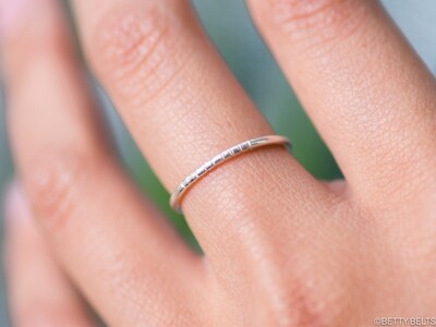 Lines Stacking Ring (Silver &amp; 24K Gold Vermeil)