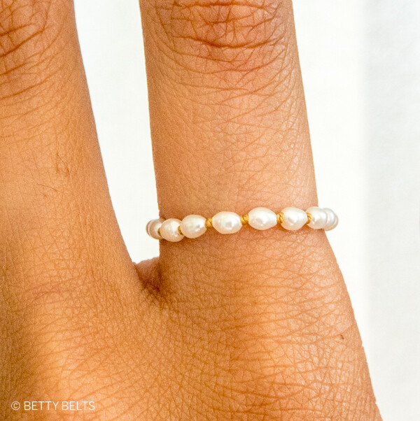 JACKIE Pearl + Gold Ring