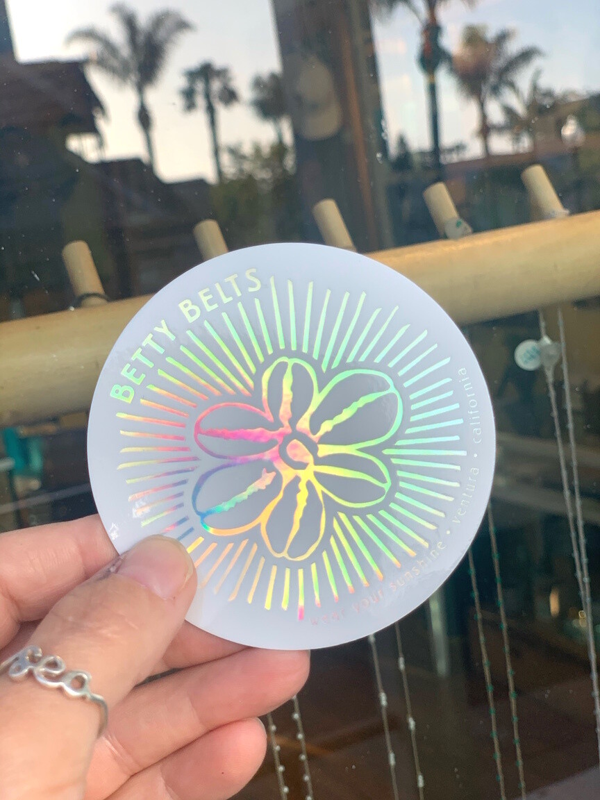 Betty Holographic Wear your Sunshine Sticker