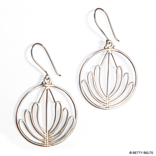 Lotus Earrings, signature design by Donna von Hoesslin
