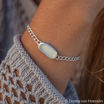 BETHANY Sea Glass Chain Bracelet