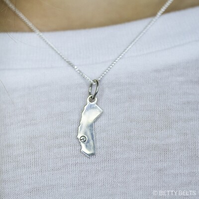 California Charm Necklace (Silver &amp; 24K Gold Vermeil)
