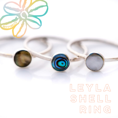 LEYLA Shell Ring (Silver &amp; 24K Gold Vermeil)