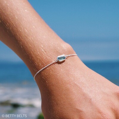 HOPE Sea Glass Bracelet (Silver Version)