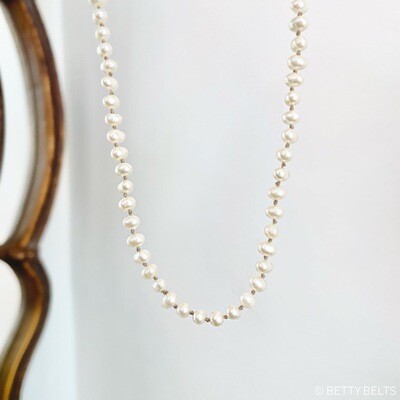 ネックレス・チョーカー Classic Pearl Necklace Betty Classic Pearl Choker (Silver & 24K Gold Vermeil)