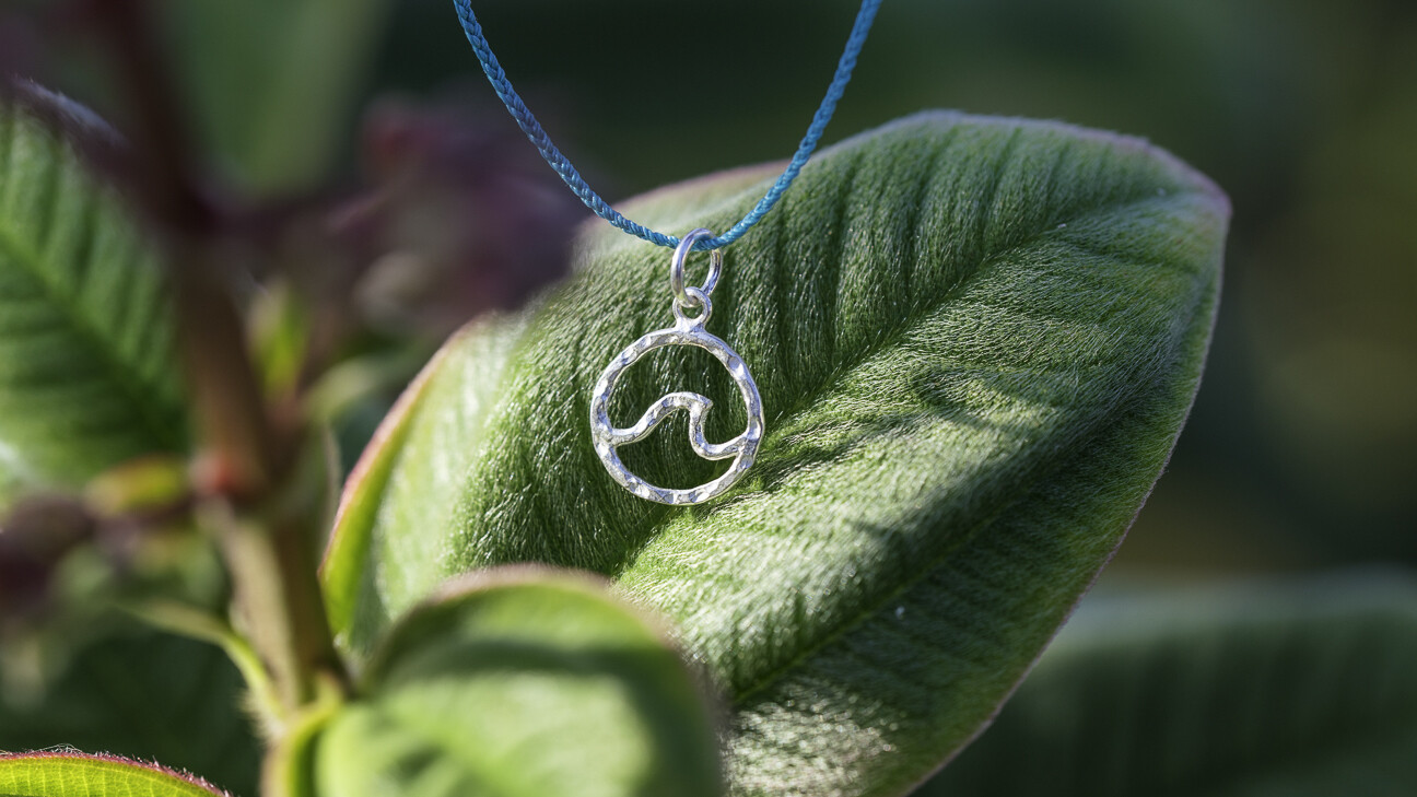 Circle Wave + Braided Cord Necklace