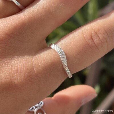 SUNBEAMS Swell Ring (Silver &amp; 24K Gold Vermeil)