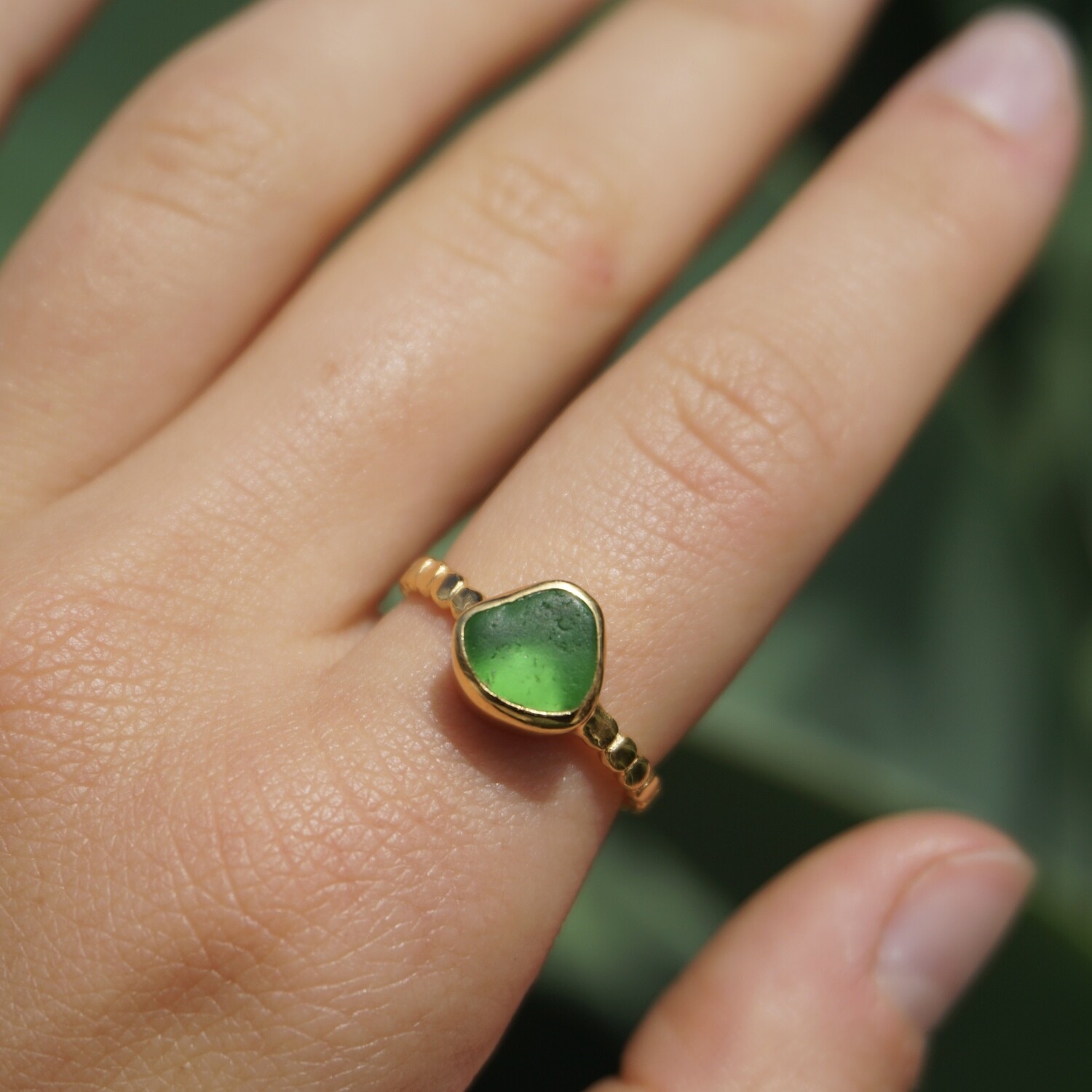 SIERRA Gold Vermeil Sea Glass Ring
