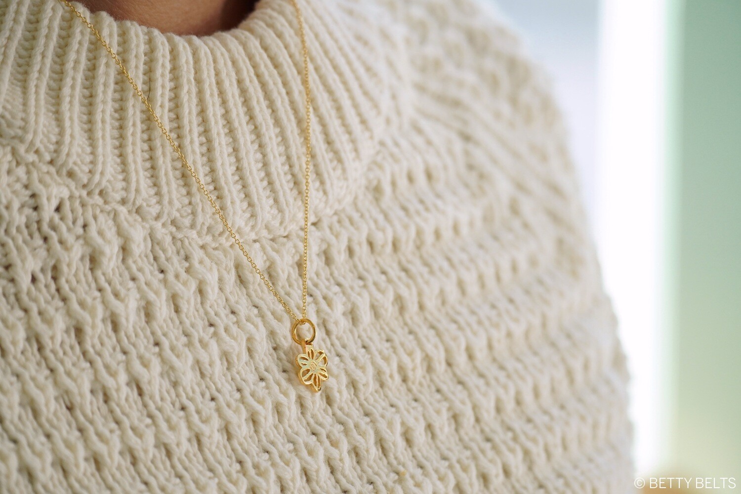 Betty Flower Charm Necklace (24k Gold Vermeil)