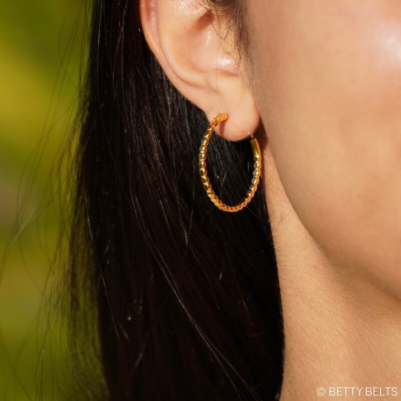 Courtney Hoop Earrings (24k Gold Vermeil)