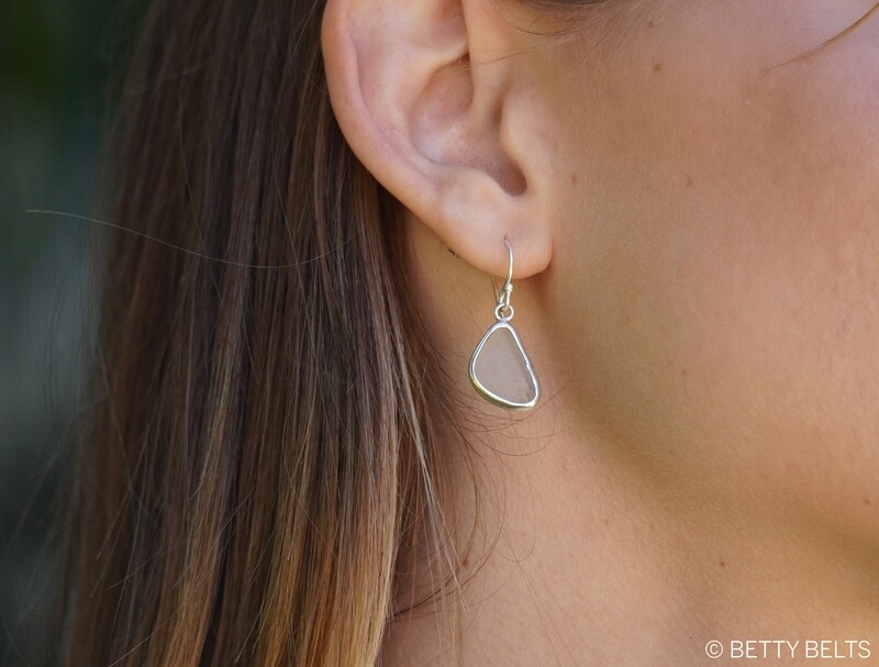 Marion Sea Glass Earrings (Silver)