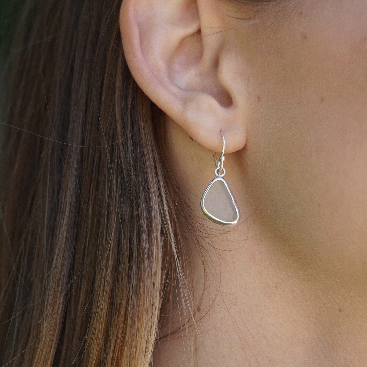 Marion Sea Glass Earrings (silver)