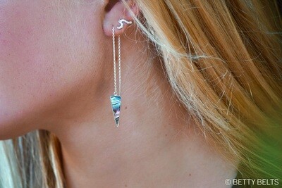 Abalone Ashley Threaders paired with HUi Hui studs 