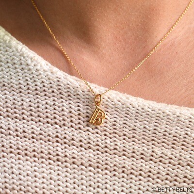Alphabet Letter Charm Necklace (24K Gold Vermeil)